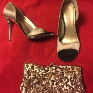 Satin Stilettos - Gold